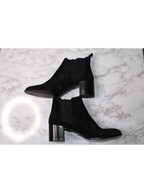 Everlane Women's Black Suede The Heel Boot Sz 9.5